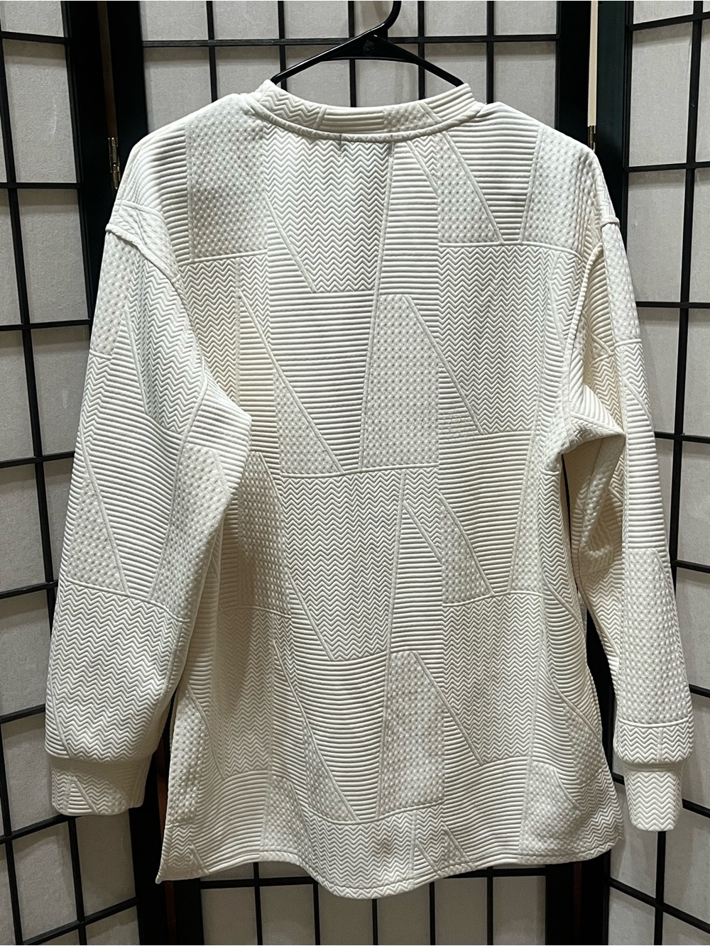 WOMENS SSYS THE LABEL Cream Crewneck Textured Knit Sweater SIZE S - Picture 5 of 8
